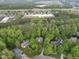 Aerial view of the property highlighting proximity to shopping centers, highways, and residential areas at 927 Jones Wynd, Wake Forest, NC 27587