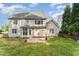 Spacious backyard with a well-manicured lawn and patio area at 1003 Red Sunset Dr, Apex, NC 27502