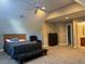 Spacious bedroom with a ceiling fan and a comfortable looking bed at 1003 Red Sunset Dr, Apex, NC 27502