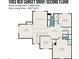 Second floor plan displays bedrooms with walk-in closets, baths, and open-to-below spaces at 1003 Red Sunset Dr, Apex, NC 27502
