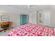 Spacious bedroom features a teal wardrobe, desk and two closets at 1007 Grandover Dr, Durham, NC 27713