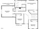 Detailed second floor floorplan layout of the house at 1007 Grandover Dr, Durham, NC 27713