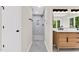 Lavish bathroom featuring a tiled walk-in shower, modern vanity, and stylish fixtures for a luxurious experience at 106 Silverwood Ln, Cary, NC 27518