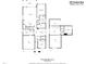 Floor plan of the house with dimensions of each room at 109 Imagine Way, Pittsboro, NC 27312