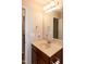 A charming bathroom featuring a single sink with traditional fixtures at 116 Shawnee Dr, Louisburg, NC 27549