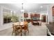 Eat in kitchen with a central island, granite countertops, and stainless steel appliances at 1204 Caribou Xing, Durham, NC 27713