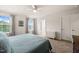 Comfortable bedroom with a large bed, natural light, and views of the neighborhood at 138 Boarstall Crk, Durham, NC 27707