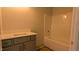 Simple bathroom with vanity, sink, and shower-tub combo at 1635 Pecan Drive # 26, Nashville, NC 27856