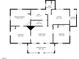 Detailed floor plan showcasing the layout of the primary bedroom, living room, kitchen, and additional bedrooms at 1701 Sunset St, Roxboro, NC 27573