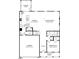 First floor layout features an open kitchen, dining area, Gathering room, and a bedroom with attached bath at 223 Macon Lake Drive # 25, Apex, NC 27523