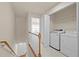 Upstairs laundry room with new washer and dryer units at 2713 Wyntercrest Ln, Durham, NC 27713