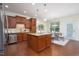 Spacious kitchen featuring an island, stainless steel appliances, and a dining area at 275 N Farm Dr, Clayton, NC 27527