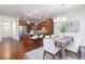 Bright and open kitchen and dining space perfect for entertaining at 275 N Farm Dr, Clayton, NC 27527