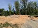 View of home foundation at a construction site with trees in the background on a clear day at 327 Bishop Ln, Sanford, NC 27330