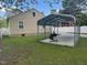 Backyard features a single carport, grill and green grass at 432 N Mercer N St, Rocky Mount, NC 27801