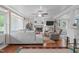 Cozy living room with fireplace, comfortable seating, and ample natural light at 5144 Jeffries St, Raleigh, NC 27606
