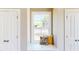 Bedroom with window seat nestled between two closets provides a tranquil space at 6715 Princeton Kenly Rd, Princeton, NC 27569