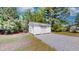 Outbuilding shed featuring white vinyl siding and gravel driveway at 6715 Princeton Kenly Rd, Princeton, NC 27569