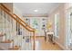 Upstairs office area features natural light, built-in shelving, and cozy workspace at 10320 Crisp Dr, Raleigh, NC 27614