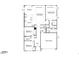 Detailed first floor plan showing layout for kitchen, bedrooms, Gathering room, garage, and baths at 1095 Channel Drop Lp, Zebulon, NC 27597