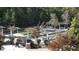 A view of the bocce ball courts, picnic tables and seating areas, perfect for outdoor fun at 112 Manning Way, Durham, NC 27703