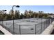 Well-maintained tennis courts with benches and lighting, offering a great recreational amenity at 112 Manning Way, Durham, NC 27703