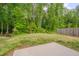 Spacious backyard with mature trees, patio, and firepit area, great for entertaining at 138 Yellow Jacket Rdg, Clayton, NC 27520