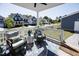 Comfortable outdoor patio with stylish seating and views of the neighborhood at 201 Annabelle Blue Drive, Wake Forest, NC 27587