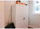 Built-in closet offers ample storage, featuring clean white doors and complemented by decorative accents at 201 Annabelle Blue Drive, Wake Forest, NC 27587