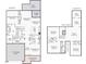 Detailed floor plan illustrating the layout of the home's multiple bedrooms, kitchen, and living spaces at 212 Crisp Rd, Durham, NC 27713