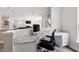 Bright office space with built-in desk and natural light, perfect for working from home at 2650 Turner Pines Dr, New Hill, NC 27562
