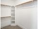 This closet features multiple shelves and hanger bars at 280 Dreamcatcher Trl, Youngsville, NC 27596