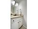 The bathroom features a white vanity with a granite countertop and an octagon mirror at 300 Silvercliff Trl, Cary, NC 27513