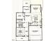 Detailed floor plan showing the layout of the main level, including kitchen and living spaces at 3032 Curling Creek Dr, Apex, NC 27502
