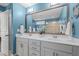 Elegant bathroom featuring double vanities, a soaking tub, and a separate shower at 3425 Donnigale Ave, Durham, NC 27705
