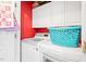 Modern laundry room with front loading washer and dryer at 3436 Candlebrook Ct, Mebane, NC 27302