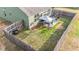 Fenced backyard with patio featuring outdoor seating, grilling area, and lawn at 51 Balboa Parkway Pkwy, Clayton, NC 27520
