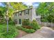 Charming two-story home with gray siding, black shutters, and manicured landscaping at 5212 Badham Pl, Raleigh, NC 27609
