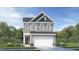 Charming two-story home with a classic design and manicured lawn and a two car garage at 545 Morning Light Dr, Angier, NC 27501