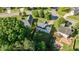 Aerial view of the home, backyard, and neighborhood at 612 Lakeview Ave, Wake Forest, NC 27587