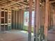 View of the home under construction shows the interior framing and roughed in plumbing at 776 Old Station Pointe, Angier, NC 27501