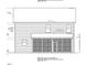 An elevation drawing showing the rear of a two-story home with screened in porch at 776 Old Station Pointe, Angier, NC 27501
