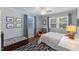 bedroom with natural light, ceiling fan, and truck themed decorations at 1008 Winona Rd, Raleigh, NC 27609