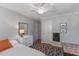 Charming bedroom with neutral tones and hardwood floors at 1008 Winona Rd, Raleigh, NC 27609