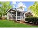 Covered porch with screens and steps to backyard at 1008 Winona Rd, Raleigh, NC 27609