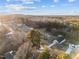 An aerial view of the neighborhood showcasing the house's location and nearby amenities at 1101 Ridge Rd, Roxboro, NC 27573