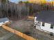 Aerial backyard view with wooden fence and well-maintained lawn at 1101 Ridge Rd, Roxboro, NC 27573