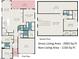 Detailed floor plan showcasing the layout of both the first and second floors with dimensions at 116 Alumroot Rd, Holly Springs, NC 27540