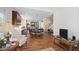 Inviting living area seamlessly connects with the kitchen and staircase at 1258 Jamestowne Dr, Elon, NC 27244