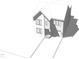 Exterior elevation showcases a two-story layout, an attached garage, a front yard, and long driveway at 1809 Bennett St, Raleigh, NC 27604